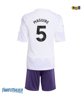 Manchester United Harry Maguire #5 Echipament de Fotbal Replică 2025-26 Copii Deplasare (+ Șorturi)